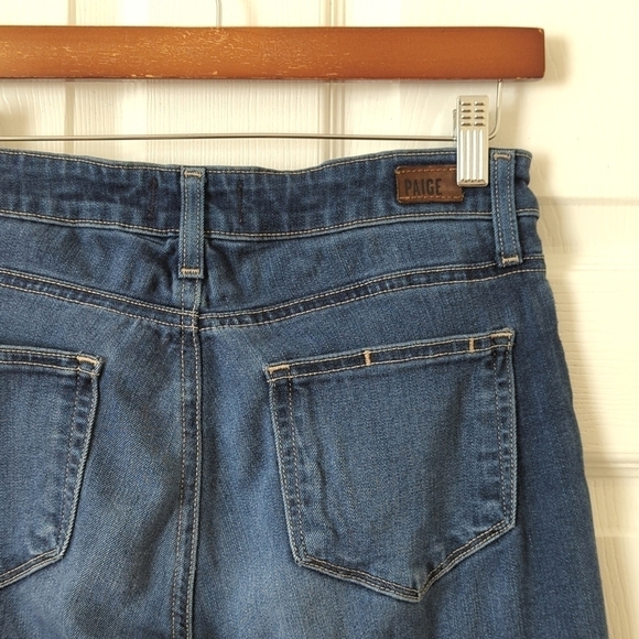 Paige Hoxton Classic Mid Rise Medium Wash Ankle Cropped Skinny Jeans Blue 26 - Picture 13 of 14
